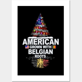 Christmas Tree  American Grown With Belgian Roots - Gift for Belgian From Belgium Posters and Art